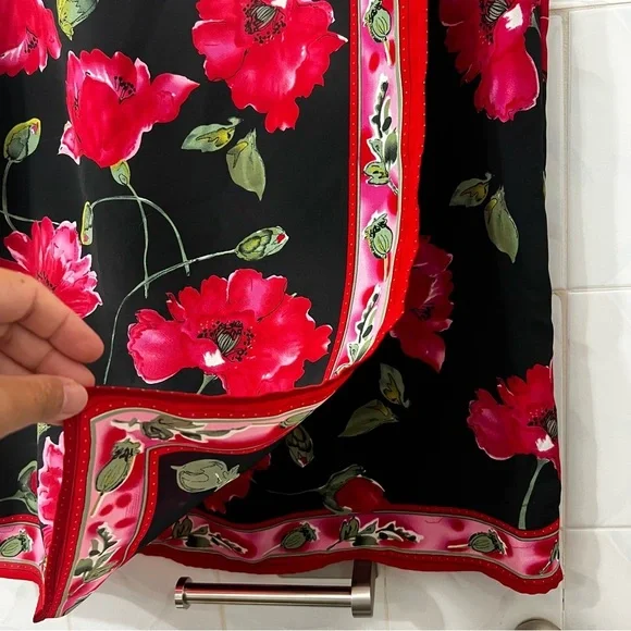 Vintage Notations MP Floral Boho Fairy Grunge Y2K Faux Wrap Resort Maxi Skirt - Picture 4 of 7